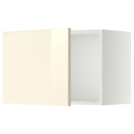 Шкаф навесной МЕТОД, белый, Рингульт кремовый