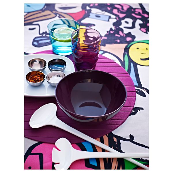 Миска ФЭРГРИК, темно-сиреневый, фаянс (16 см) - схема-чертеж с размерами