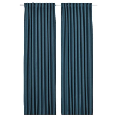 Затемняющие гардины, 2 шт., синий 145x300 см IKEA ANNAKAJSA АННАКАЙСА 504.629.94