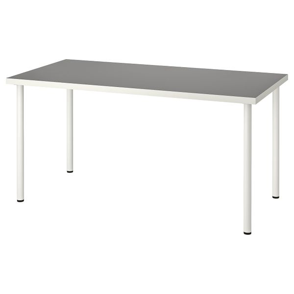 Стол, светло-серый, белый 150x75 см IKEA LINNMON ЛИННМОН / ADILS АДИЛЬС 093.313.31 - фото 1