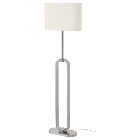 Светильник напольный, никелированный/белый 150 см IKEA UPPVIND УППВИНД 504.378.29