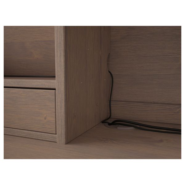 Дополнительный модуль для стола ХЕМНЭС, серо-коричневый (152x63 см) - схема-чертеж с размерами