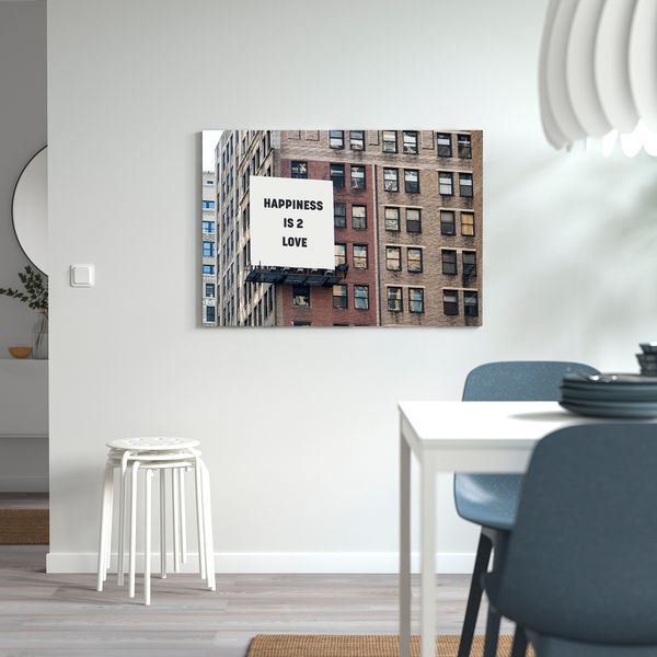 Картина, 100x70 см, Счастье — это любить IKEA PJÄTTERYD ПЬЕТТЕРИД 305.452.88 - схема-чертеж с размерами