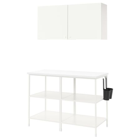 Комбинация для хранения, 123x63.5x207 см, белый IKEA BEGIVENHET БЕГИВЕНХЕТ 893.315.58