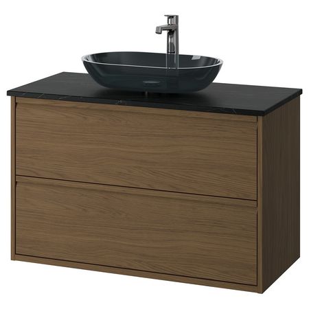 ÄNGSJÖN ЭНГШЁН / OXMYREN ОКСМЮРЕН Шкаф с ящиками/раковина/смеситель