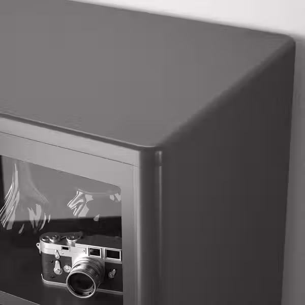 IDÅSEN Шкаф+раздвижные стеклянные дверцы - темно-серый 120x140 см - фото 5