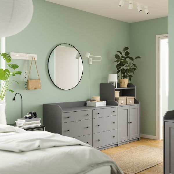 Комбинация для хранения, серый 208x116 см IKEA HAUGA ХАУГА 093.882.28 - фото 2