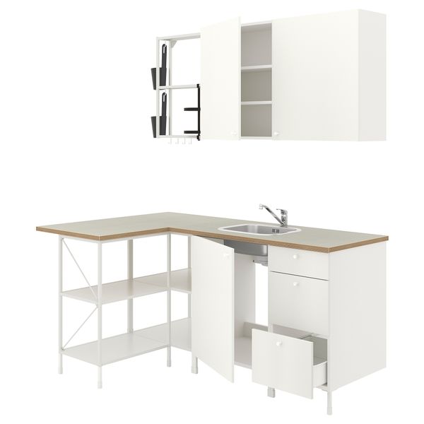 Угловая кухня, белый IKEA BEGIVENHET БЕГИВЕНХЕТ 693.381.84 - фото 1