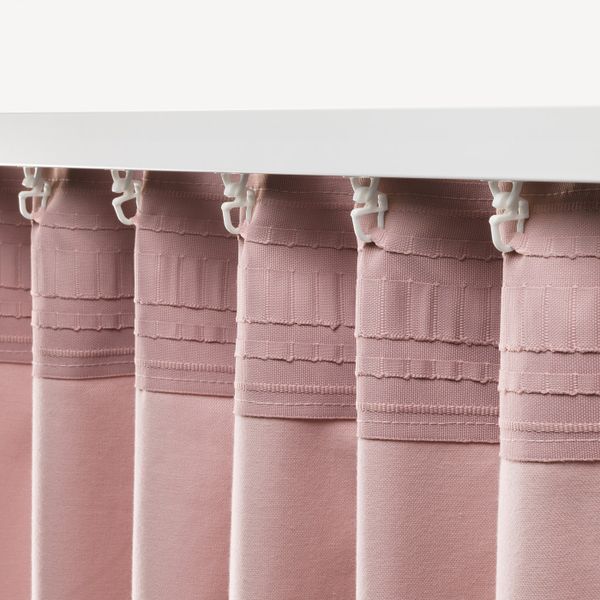 Затемняющие гардины, 2 шт., светло-розовый 140x300 см IKEA SANELA САНЕЛА 204.140.18 - фото 3