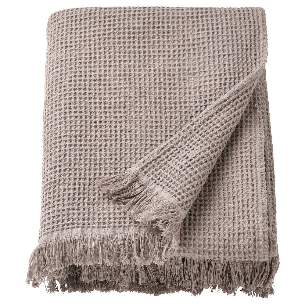 Простыня банная, светло-серый/коричневый 100x150 см IKEA VALLASÅN ВАЛЛАСОН 005.021.29 - фото 1