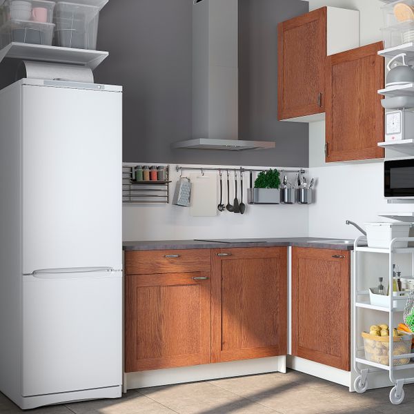 Кухня, под коричневый мореный ясень 120x180x260 см IKEA KNOXHULT КНОКСХУЛЬТ 894.177.74 - фото 2