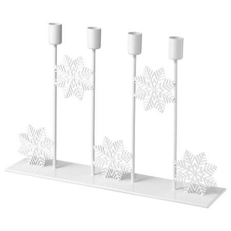 Подсвечник для 4 свечей ВИНТЕР 2017, белый