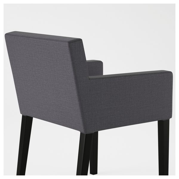 Легкое кресло НИЛЬС, черный, Шифтебу темно-серый - фото 5