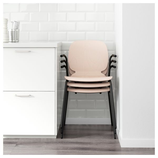 Легкое кресло СВЕН-БЕРТИЛЬ, береза, Дитмар черный - фото 4