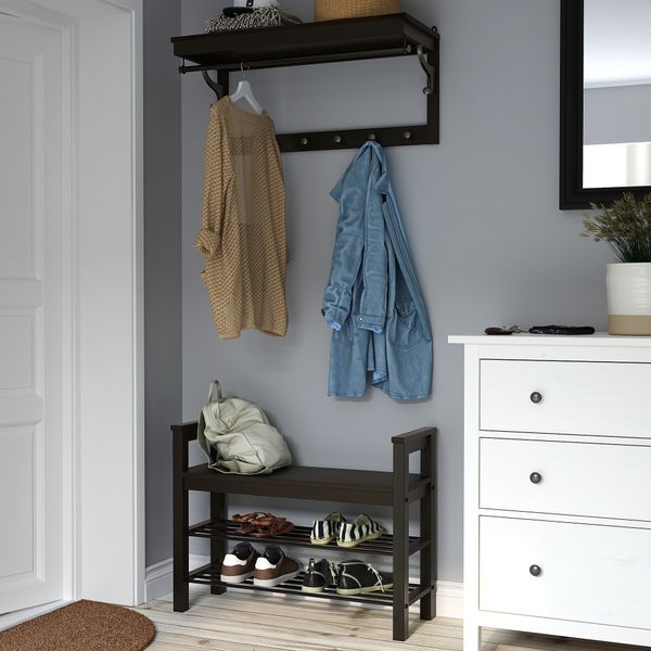 Полка для головных уборов, черно-коричневый, 85 см IKEA HEMNES ХЕМНЭС 102.458.70 - фото 6