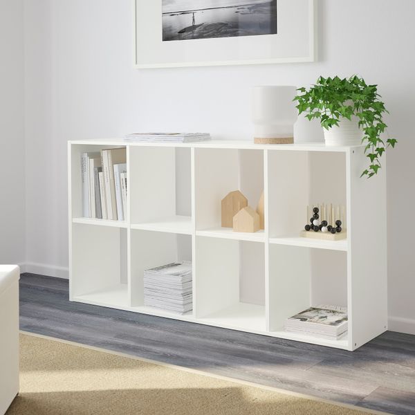 Стеллаж, белый 66x129 см IKEA FRIDLEV ФРИДЛЕВ 304.579.03 - схема-чертеж с размерами