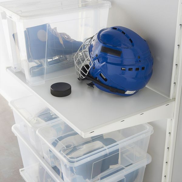 Настенная шина/полки, металлический белый 66x41x197 см IKEA АЛЬГОТ 092.303.51 - схема-чертеж с размерами