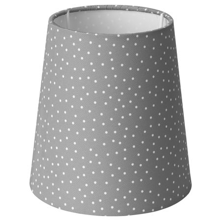 Абажур, в горошек, серый, 15 см IKEA СТРОЛА 204.448.26
