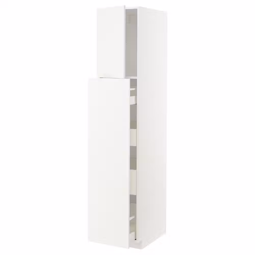 METOD / MAXIMERA Высокий шкаф/выдвижн секция/1дв/4ящ - фото 1