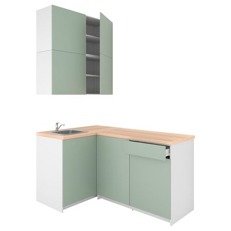 Кухня, серо-зеленый 120x180x265 см IKEA KNOXHULT КНОКСХУЛЬТ 094.091.84