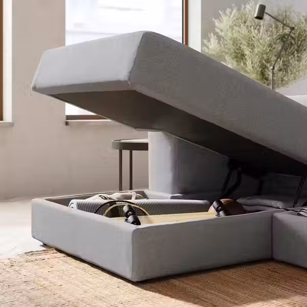 JÄTTEBO Модульная козетка, левая - с подлокотником/Tonerud серый - фото 3