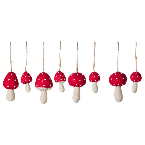 Подвесное украшение, 8 шт. ВИНТЕР 2015, гриб - схема-чертеж с размерами