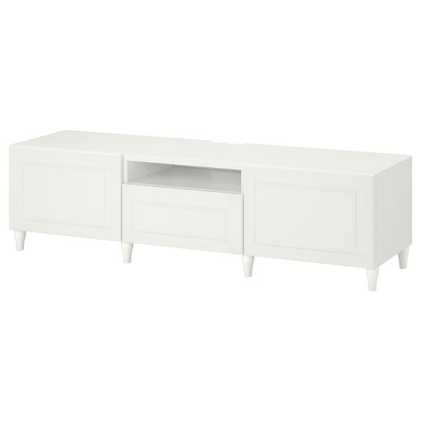 Тумба под ТВ, белый/СМЕВИКЕН/КАББАРП белый 180x42x48 см IKEA BESTÅ БЕСТО 093.989.63 - фото 1