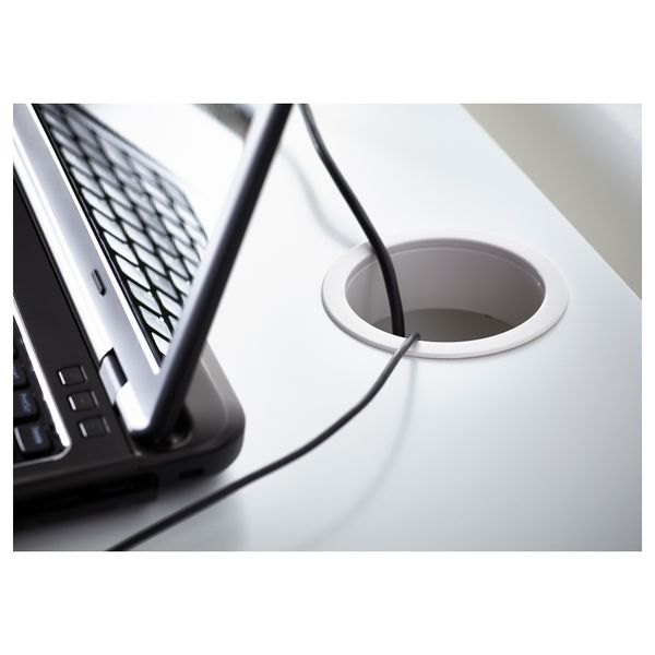 Письменный стол МИККЕ, белый, розовый (105x50 см) - фото 4