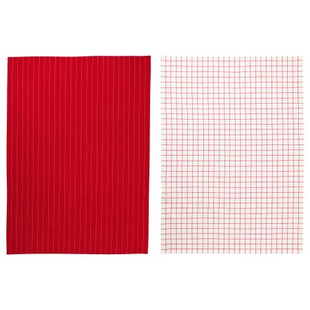 Полотенце кухонное ИКЕА/365+, красный, белый (50x70 см)