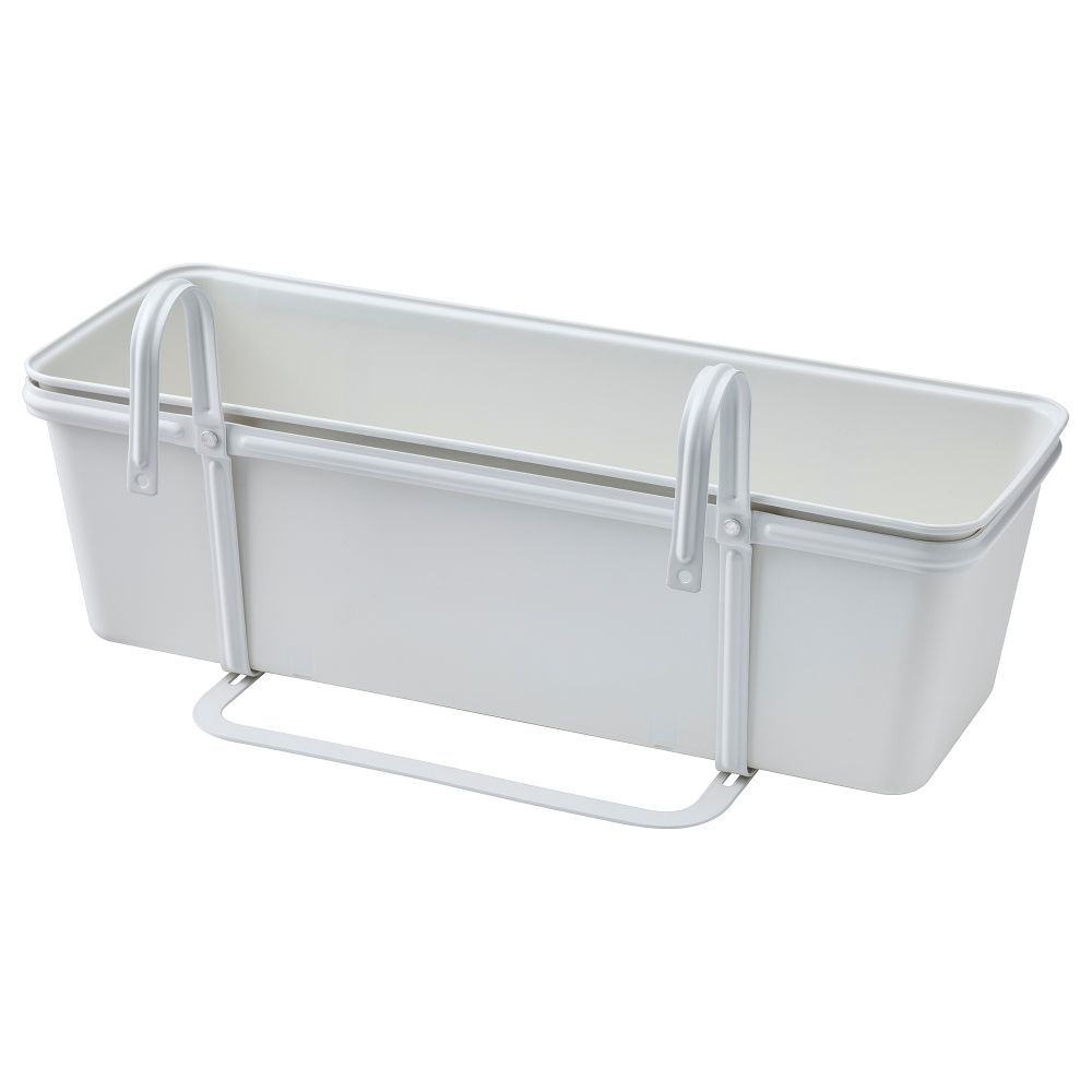 Ящик для цветов с держ, 48x18 см, для сада белый IKEA ROSENKÅL 205.355.91 - фото 1