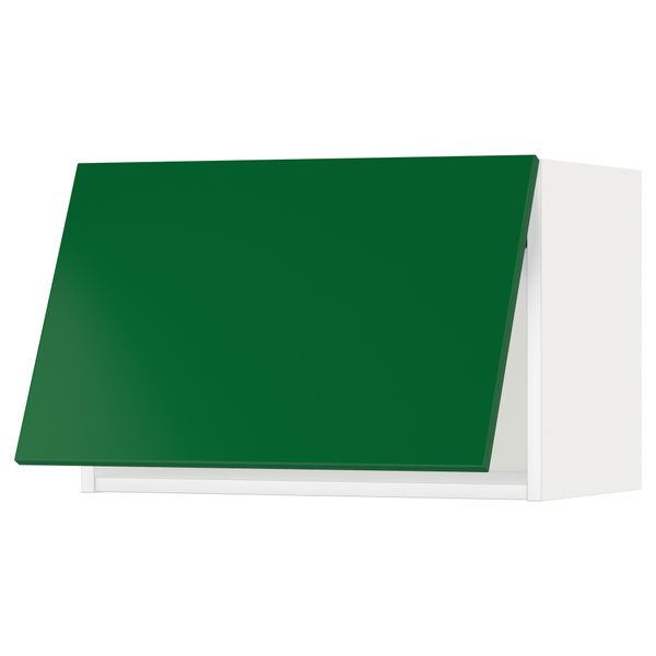 Горизонтальный навесной шкаф МЕТОД, белый, Флэди зеленый - схема-чертеж с размерами