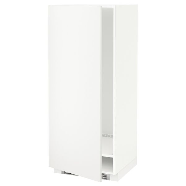 Высокий шкаф для холодильник/мороз, белый/Хэггеби белый 60x60x140 см IKEA METOD МЕТОД 192.263.44 - схема-чертеж с размерами