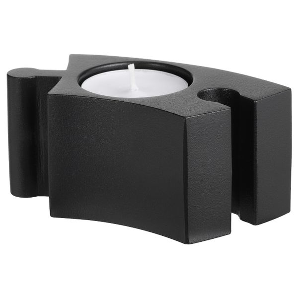 Подсвечник для свечи, греющей свечи, черный, 5 см IKEA ВЭРМЕР 904.406.17 - фото 1