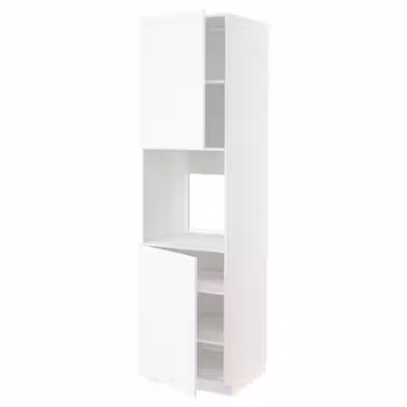 METOD Высок шкаф д/духовки/2дверцы/полки