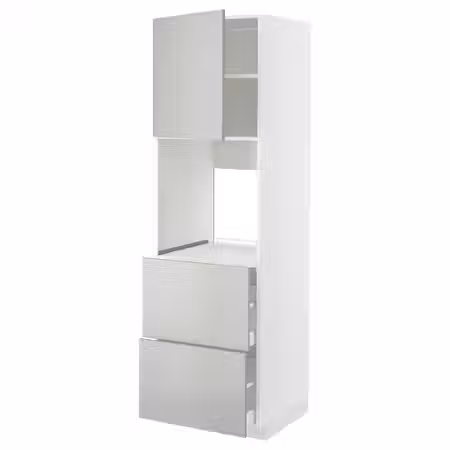 METOD / MAXIMERA Выс шкаф д/духовки+дв/2фрнт/2выс ящ