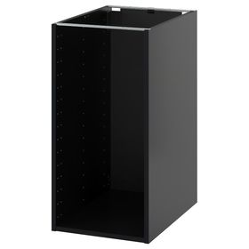 METOD Напольный шкаф - черно-серый 40x60x80 см