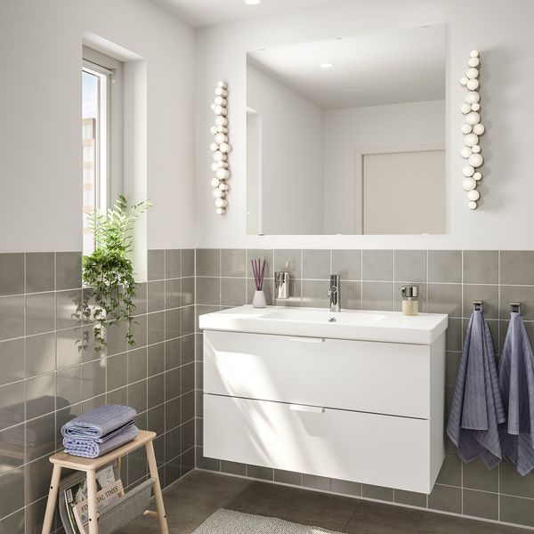 Комплект мебели для ванной, 4 предмета, 103 cm IKEA ODENSVIK ОДЕНСВИК, GODMORGON ГОДМОРГОН 393.254.80 - фото 4