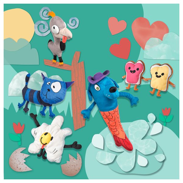 Мягкая игрушка, кот/разноцветный IKEA SAGOSKATT 2021 САГОСКАТТ 2021 805.181.31 - схема-чертеж с размерами