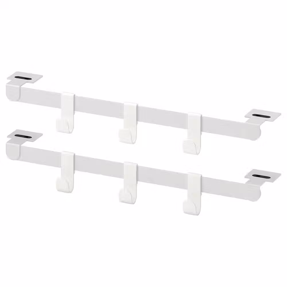 HJÄLPA 2наклад шины+6крючков+2уп.креплений - белый 40 см - схема-чертеж с размерами