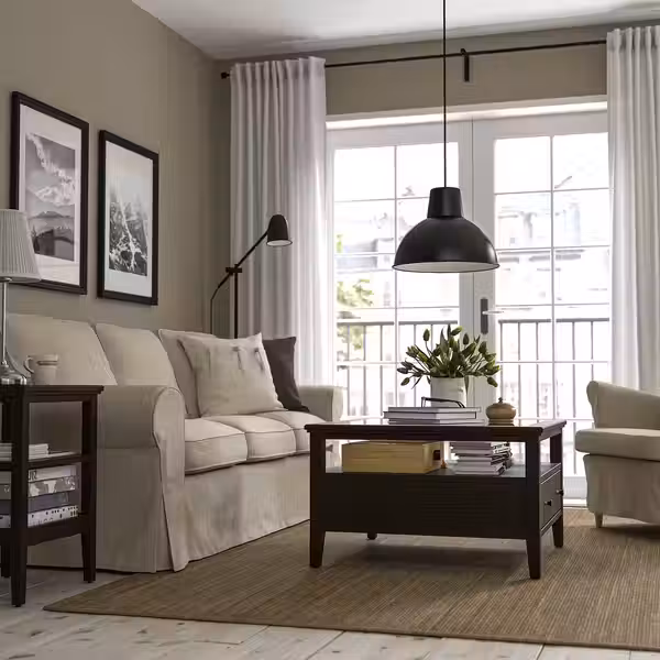 IDANÄS Журнальный стол - темно-коричневый морилка 80x80 см - фото 3