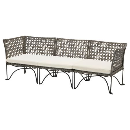 3-местный модульный диван, садовый, темно-серый/Куддарна бежевый IKEA JUTHOLMEN ЮТХОЛЬМЕН 793.851.70