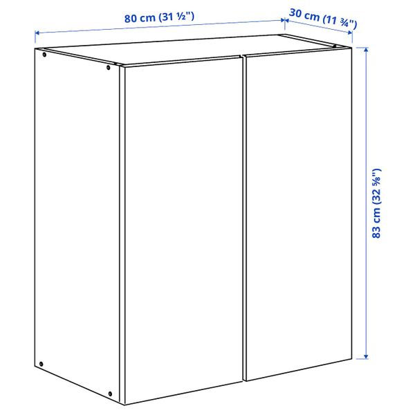 Шкаф, сосна 80x30x83 см IKEA IVAR ИВАР 803.809.25 - схема-чертеж с размерами