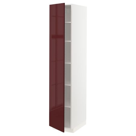 Высокий шкаф с полками, 40x60x200 cm IKEA METOD МЕТОД 794.595.47