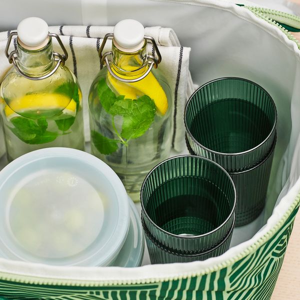 Стакан, пластик зеленый, 38 сл IKEA KALLSINNIG 205.710.51 - схема-чертеж с размерами