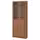 BILLY / OXBERG Стеллаж/панельные/стеклянные двери - коричневый под грецкий орех 80x30x202 см