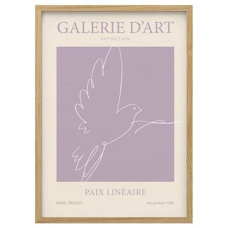 RÖDALM РЁДАЛЬМ Рама с постером - Paix Lineaire 50x70 см