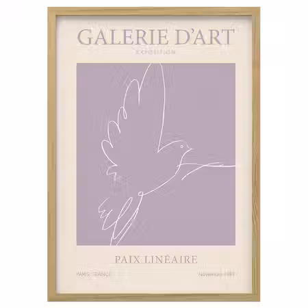 RÖDALM РЁДАЛЬМ Рама с постером - Paix Lineaire 50x70 см