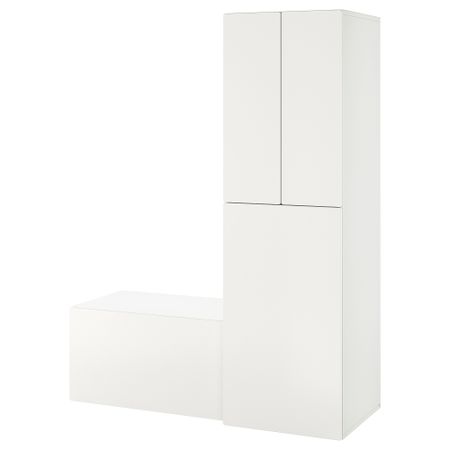 Гардероб с выдвижным модулем, 150x57x196 cm IKEA SMÅSTAD СМОСТАД 794.837.07