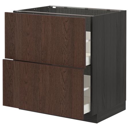 Напольный шкаф 2 фасада, 2 высоких ящика, 80x60 cm IKEA METOD МЕТОД, MAXIMERA МАКСИМЕРА 594.056.59