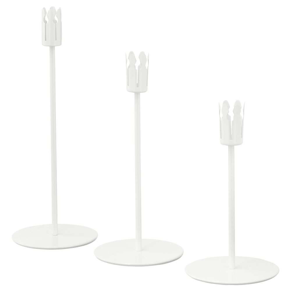 Набор подсвечников, 3 штуки ВИНТЕР 2018, белый - фото 1